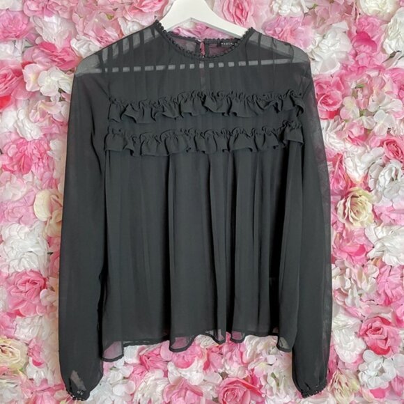 Endless Rose Pleated Blouse Sz S - Picture 1 of 5